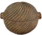 Spherical Container with Spiraling Radials, Bronze